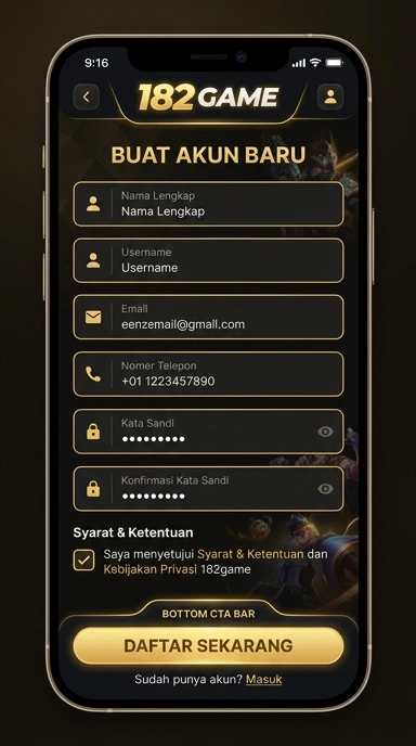 Cara Mudah Membuat Akun Baru di 182game