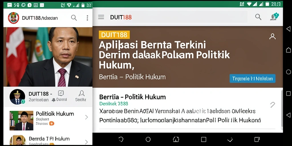 Antarmuka aplikasi DUIT188 yang menarik dan informatif.