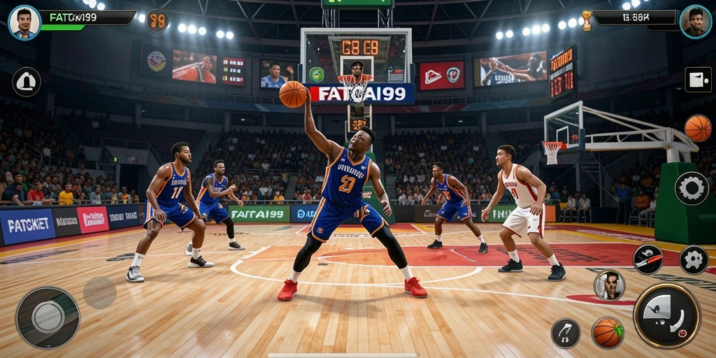 Tampilan utama FATCAI99 dengan antarmuka permainan Basket yang menarik.