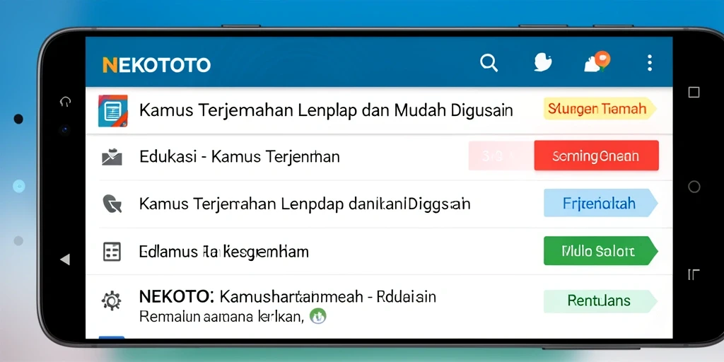 Tampilan antarmuka aplikasi NEKOTOTO yang sederhana dan fungsional.
