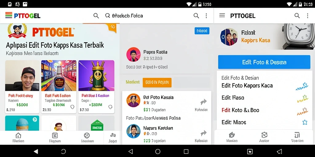 Antarmuka PTTOGEL saat mengedit foto Kertas Kaca yang inovatif.