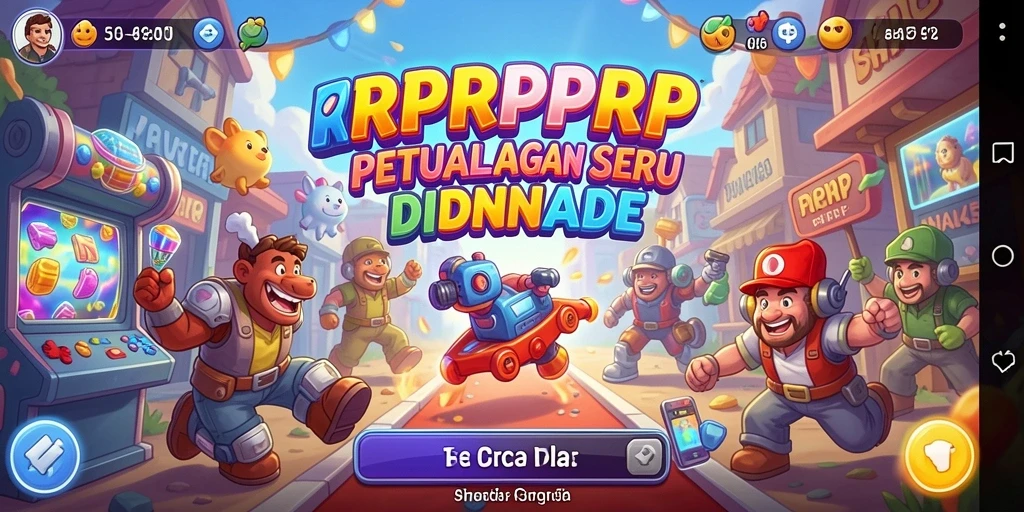 Tampilan antarmuka RPRPRP yang penuh warna dan dinamis.