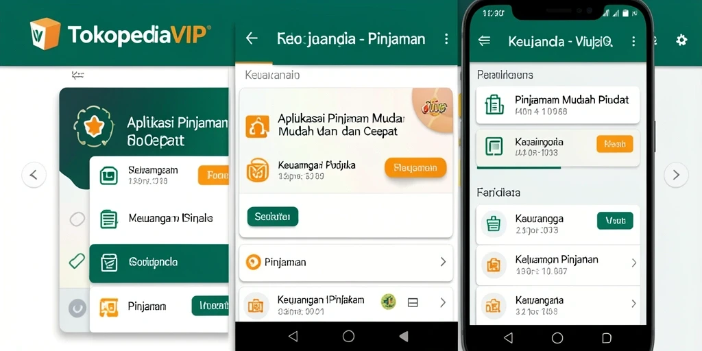 Antarmuka aplikasi TOKOPEDIAVIP yang sederhana dan mudah digunakan.