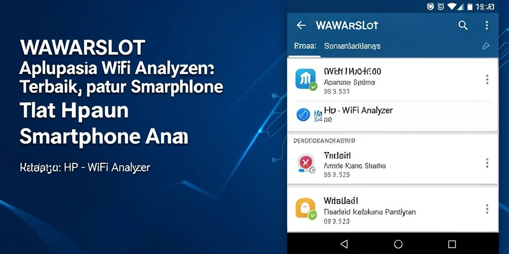 Antarmuka aplikasi WAWARSLOT yang intuitif dengan analisis jaringan WiFi.